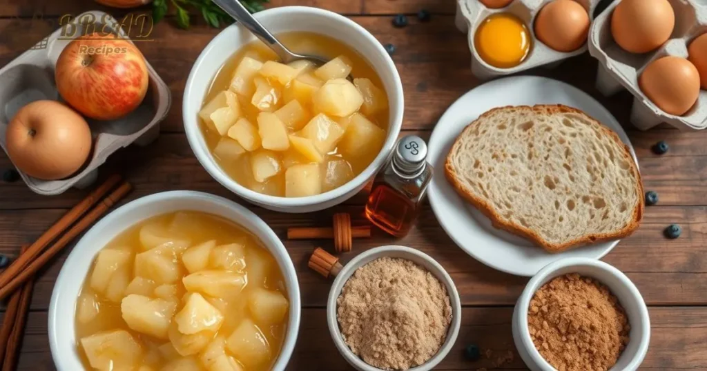 Applesauce Bread Pudding Ingredients