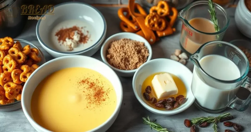 Pretzel Bread Pudding Ingredients