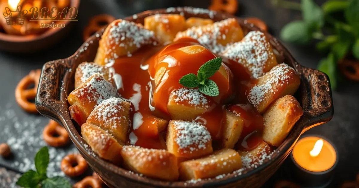 pretzel bread pudding