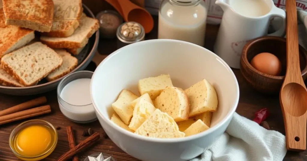 Gluten-Free Bread Pudding Preparation