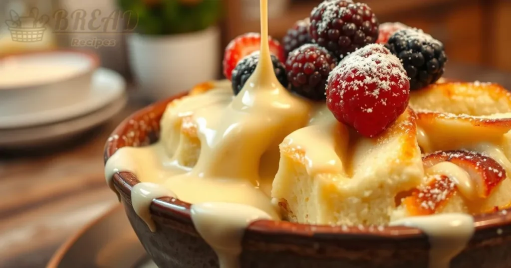 White Chocolate Bread Pudding Delight