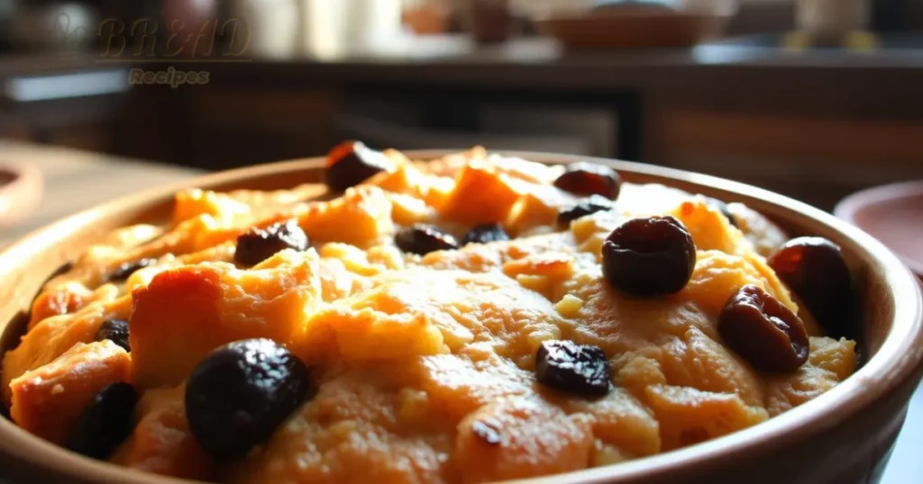 gluten-free bread pudding with raisins